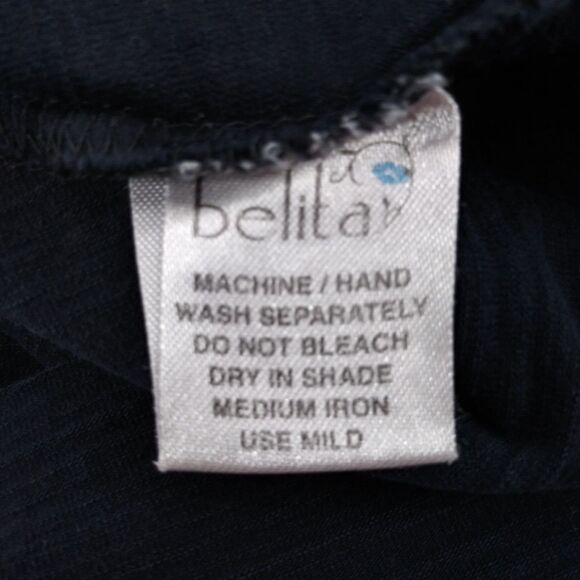 Belita Shirt Womens 4XL Navy Floral 3/4 Sleeve Henley Blouse - Picture 6 of 7